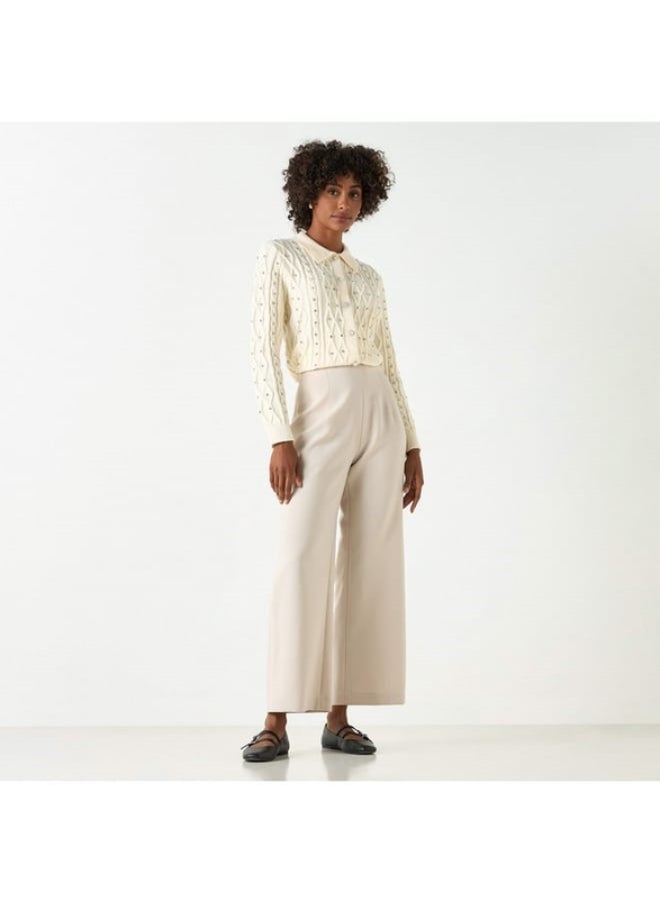 2Xtremz - 2Xtremz Embellished Cardigan with Long Sleeves and Button Closure - Image 1