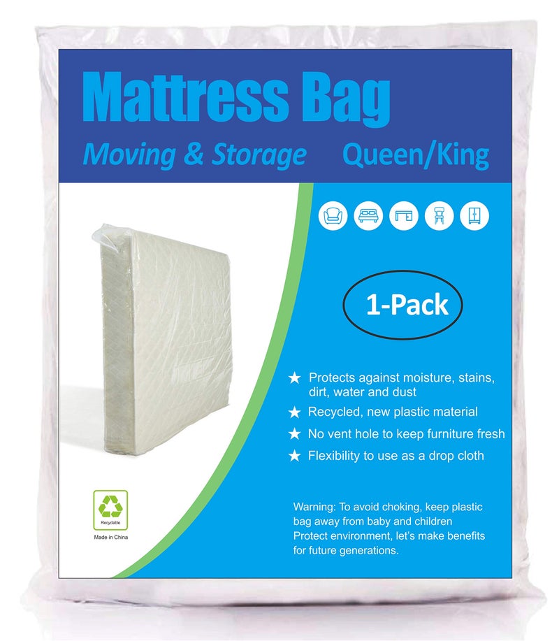 ComfortHome Mattress Bag for Moving and Storage, Queen and King Size, 1 Pack - Image 1