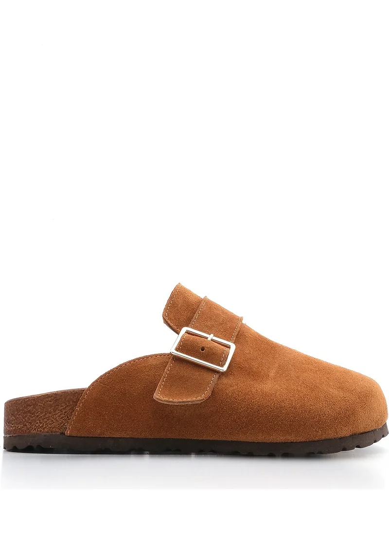 MARJIN Margin Women's Leather Eva Sole Closed Buckle Daily Slippers Sumpa