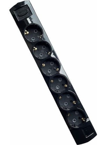 Konza - Six-Piece Grounded Terminal Group Socket Black - Image 1