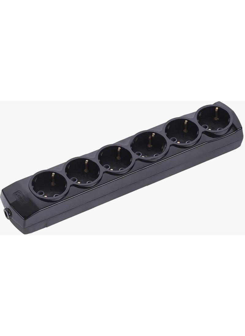 Konza - Six-Piece Grounded Terminal Group Socket Black - Image 1
