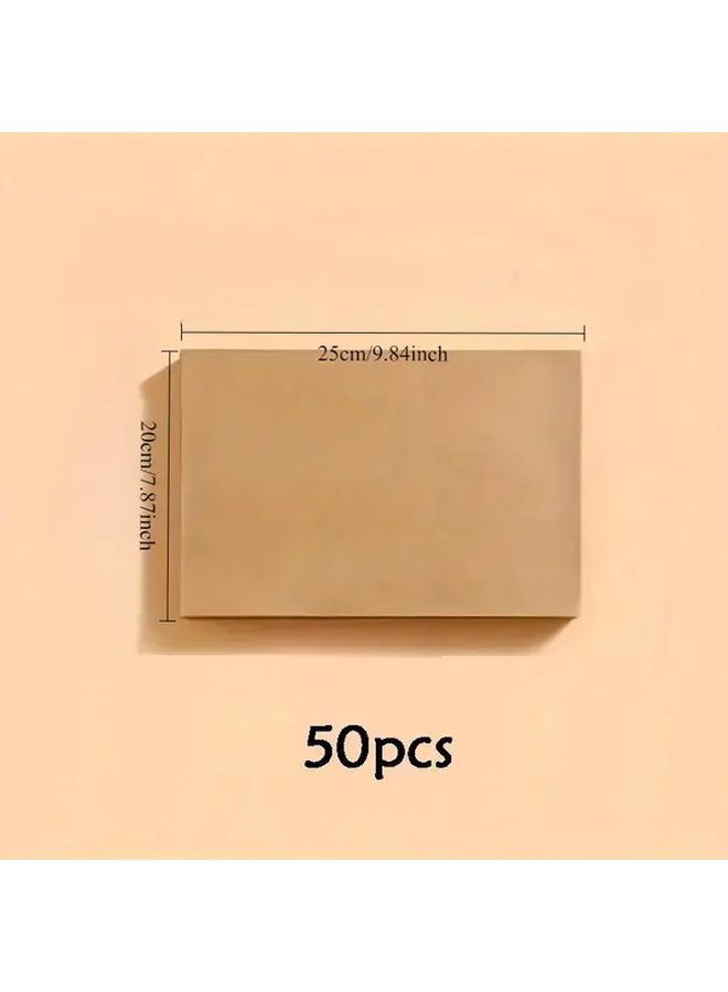 Brown Reusable Non Stick Baking Paper 50 Pcs 8x10 Inch For Air Fryer Oven BBQ - Image 4
