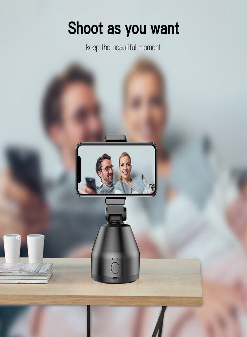 360° Object Tracking Holder Auto Face Object Tracking Release Your Hands Wireless BT Connection Intelligent Camera AI Composition for All Phones(Black)  - Image 4