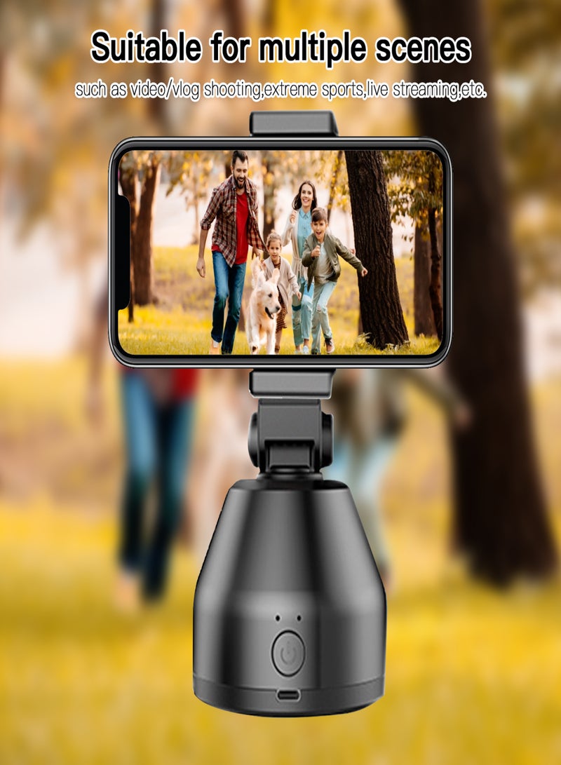 360° Object Tracking Holder Auto Face Object Tracking Release Your Hands Wireless BT Connection Intelligent Camera AI Composition for All Phones(Black)  - Image 3