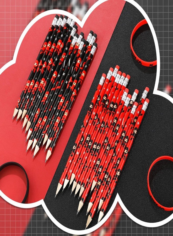 Nezyo 24 Pcs Ninja Pencils for Kids Ninja Party Favor Pencils with Eraser Birthday Party Decorations for Back to School Gift Prize Carnival Goodie Bag Stuffer Classroom Reward Piñata Filler - Image 5