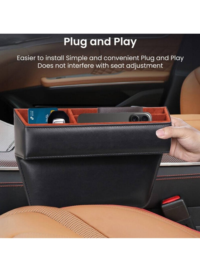 زد هيوز صندوق تخزين درزات مقعد السيارة من Zhuse مع حامل أكواب - Image 2