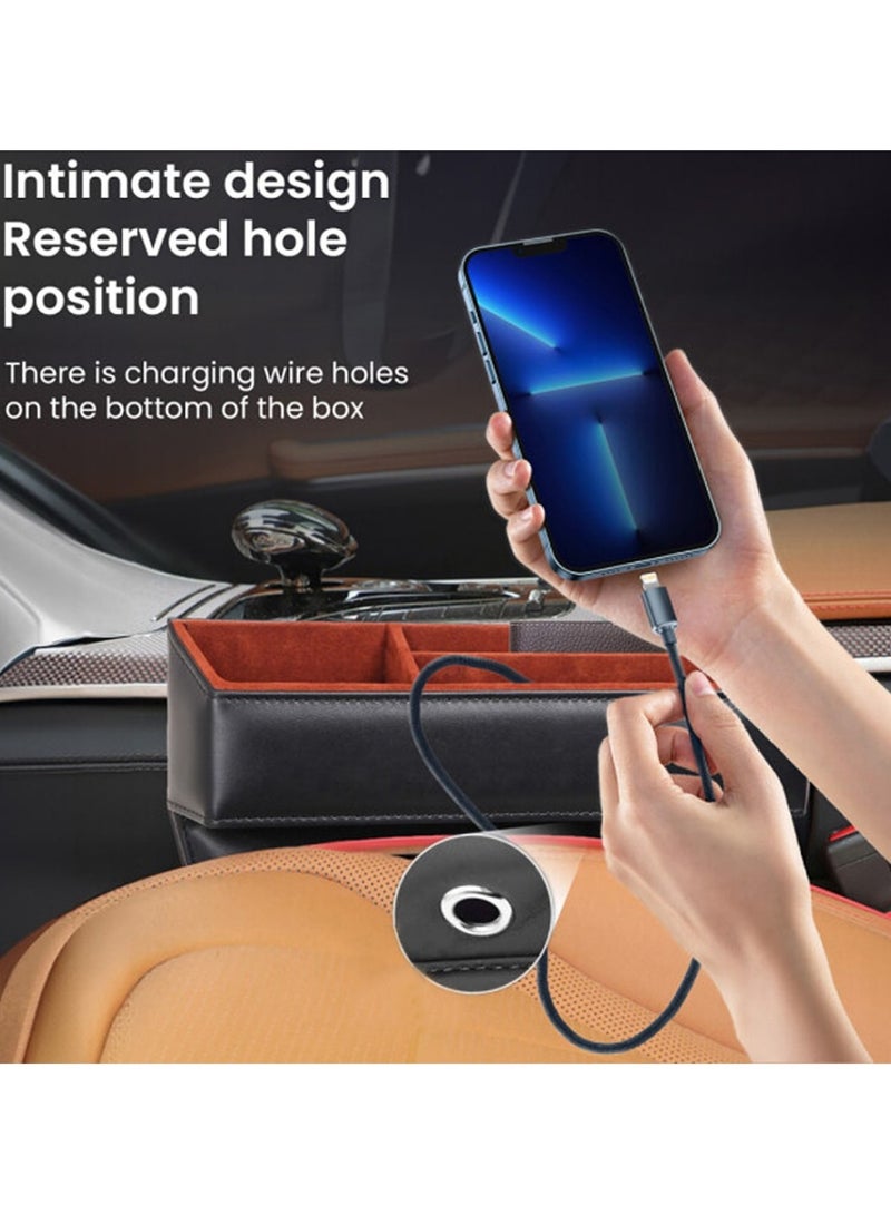 زد هيوز صندوق تخزين درزات مقعد السيارة من Zhuse مع حامل أكواب - Image 5