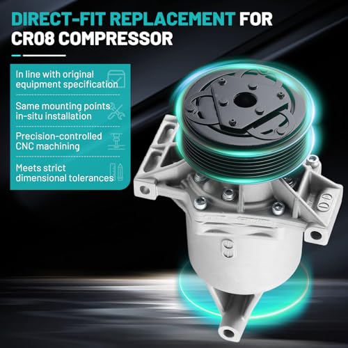 Farrme A/C Compressor Fit for Nissan Versa Note 2012-2019, Tiida 2016-2018 CO 29099C Automotive Replacement AC Compressor with Clutch 926001HC1B, 926001HC2B - Image 5