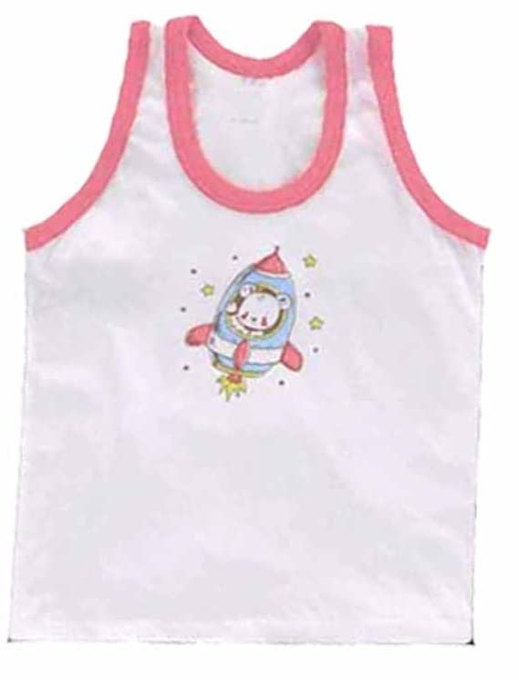 REVOLTEK Printed Vest Baniyan Regular Fit Cotton Inner Wear For Baby Summer Wear Sleeveless Undershirts For Kids Sando Ganji Tank-Tops Toddler Girls/Boys Pack Of 6 (White, 0-3 Months) - Image 4