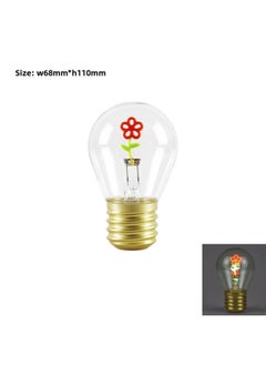 Generic Charging Bulb LED Independent Light Source Usb Interface Portable Night Light Unicorn Love DIY Atmospheric High-end-Specifications:Little Red Flower-red+green  - Image 1