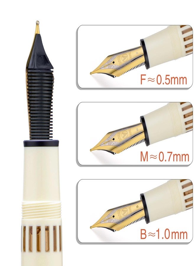 Wikult Yongsheng Junlai 930 Broad Nib Section for Replacement, Size 9 two-tone Iridirum Broad Nib with Wrench and Grease Accessory Set - Image 2