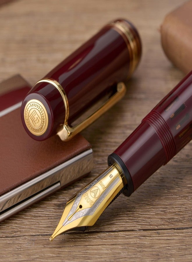 Wikult Yongsheng Junlai 930 Broad Nib Section for Replacement, Size 9 two-tone Iridirum Broad Nib with Wrench and Grease Accessory Set - Image 5