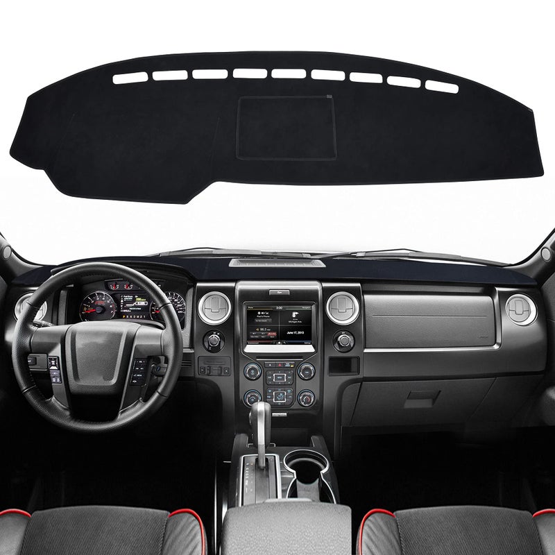 غطاء لوحة القيادة SPEEDWOW متوافق مع F150 F150 رابتور 2009-2014 مع مستشعر الضوء