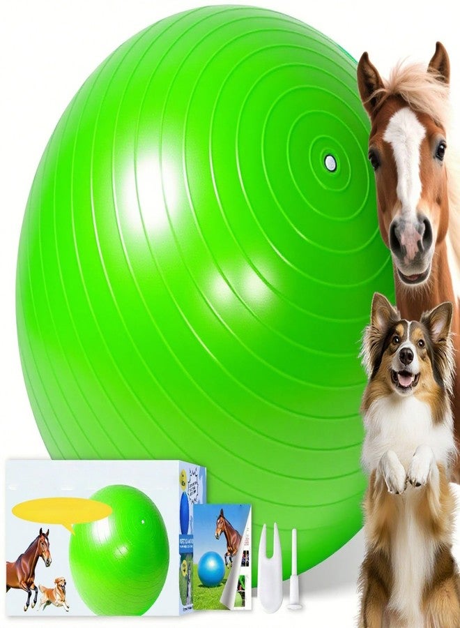 SWYIVY 40inch Green Horse Ball - Extra Large Toy for Adult Horses, Ideal for Pasture & Stall Boredom Relief - Image 1
