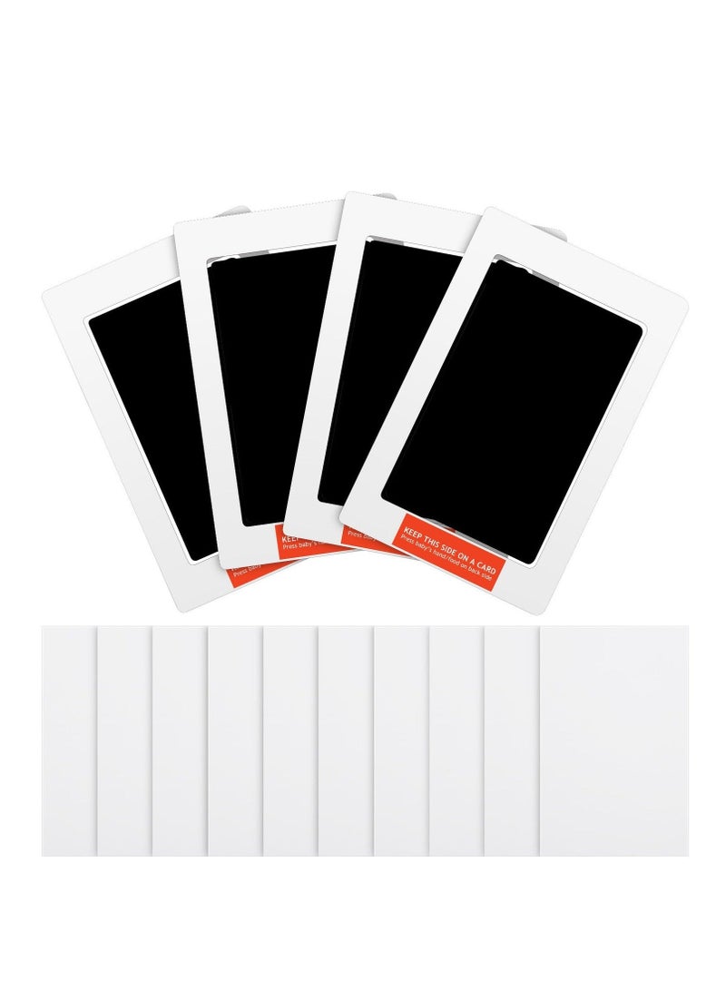 Captaintech Clean Touch Ink Pad, Newborn Baby Handprint and Footprint Pet Paw Print Kit, Inkless Infant Hand and Foot Stamp, Family Souvenir, Pet Paw Recorder, Creative Present, Safe and Reliable (Black) - Image 1