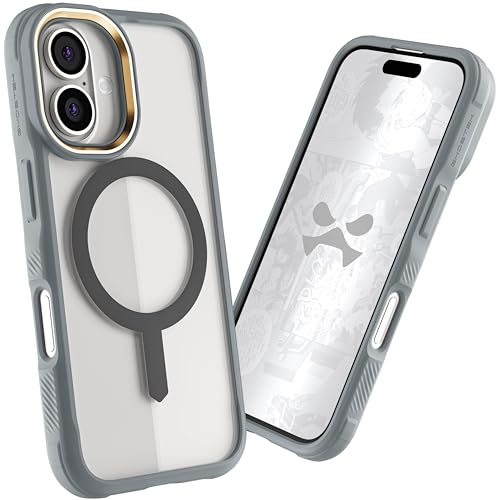 Ghostek Covert iPhone 16 Clear Case - Compatible with MagSafe Accessories, Shockproof Silicone, Minimalist Phone Cover (6.1 Inch, Gray) - Image 2