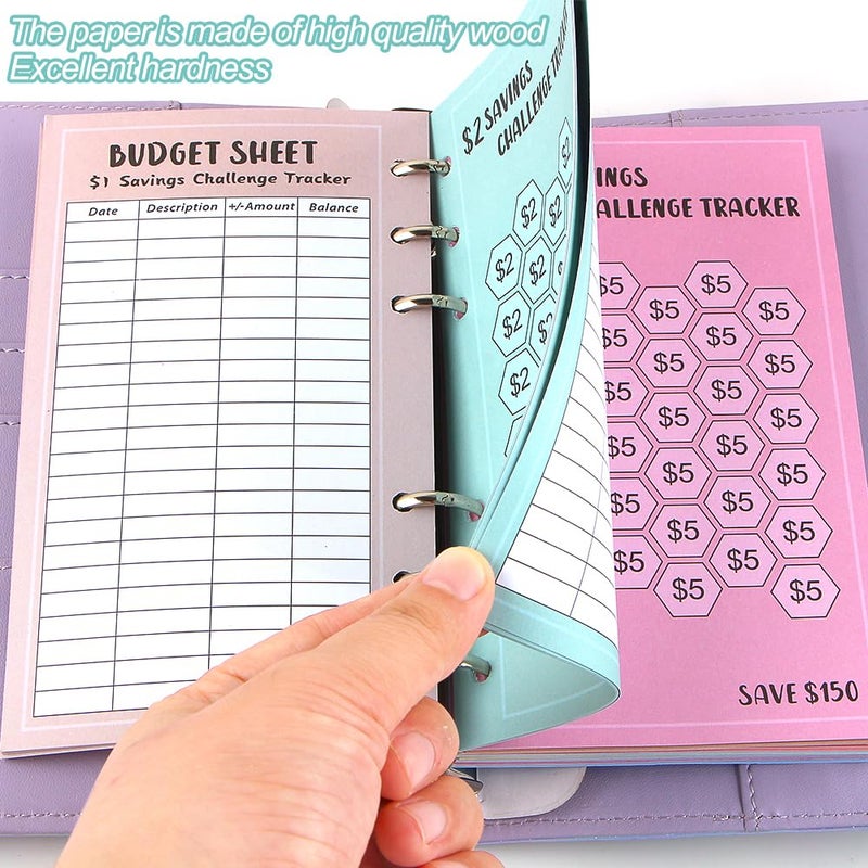 Ddayup Money Saving Challenge Book - 52 Week Savings Tracker with Budget Sheets for A6 Binder - Image 4