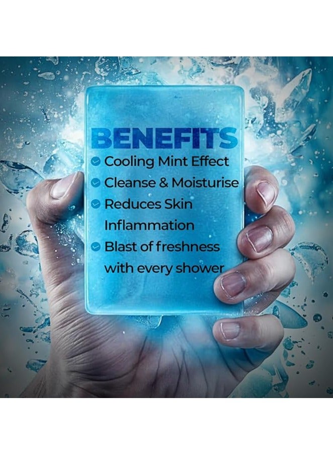 BEARDO Beardo Ice Blast Soap For Men 75G X 3 | Cooling Mint effect | Instant Freshness With Every Shower| Soaps For Bath | Bathing Soaps | Reduces Skin Inflammation | Body Soaps For Bath | Mens Soap (Pack Of 3)  - Image 3