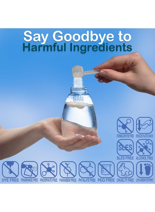 SoluSoap Makes 30 bottles of Premium Foaming Hand Soap, Unscented, Quick Dissolve, Immediate Use Foaming Hand Soap Refills, Powder Concentrate. Use 97% less Plastic - Image 2