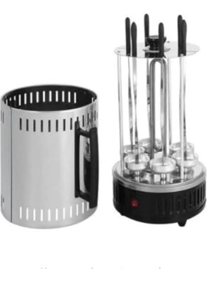 Rabos Electric Grill Indoor Barbecue 360 degree BBQ Grill Machine Automatic Timing Rotating Grill Spiral for Household Party 9 Long Skewers Grill Fork - Image 5