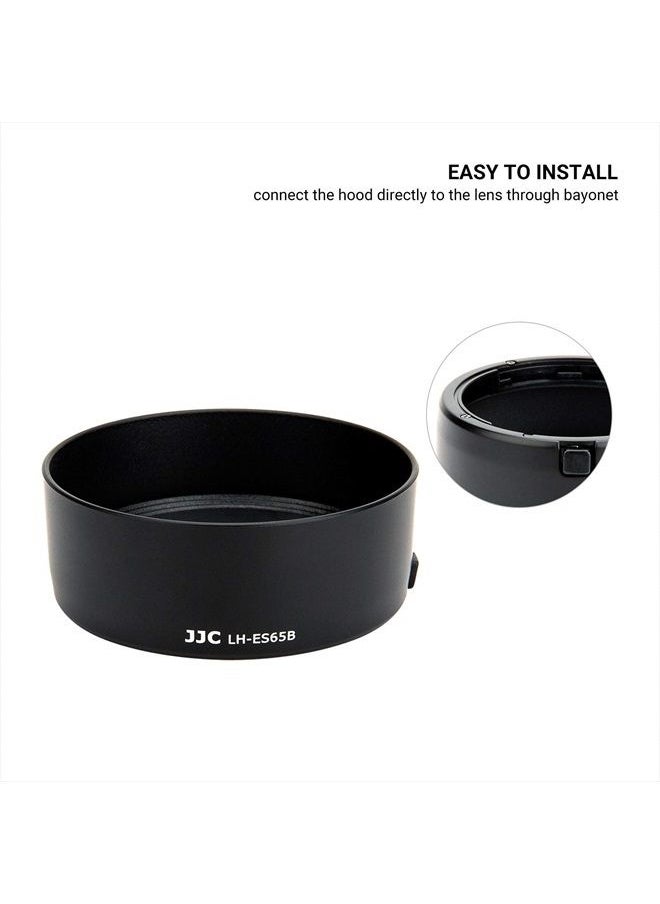 JJC - Lens Hood for Canon RF 50mm F1.8 STM on EOS R6 R5 RP R Camera, Reversible Lens Shade Replace Canon ES-65B Lens Hood, Compatible with 43mm Filters and 43mm Lens Cap - Image 1