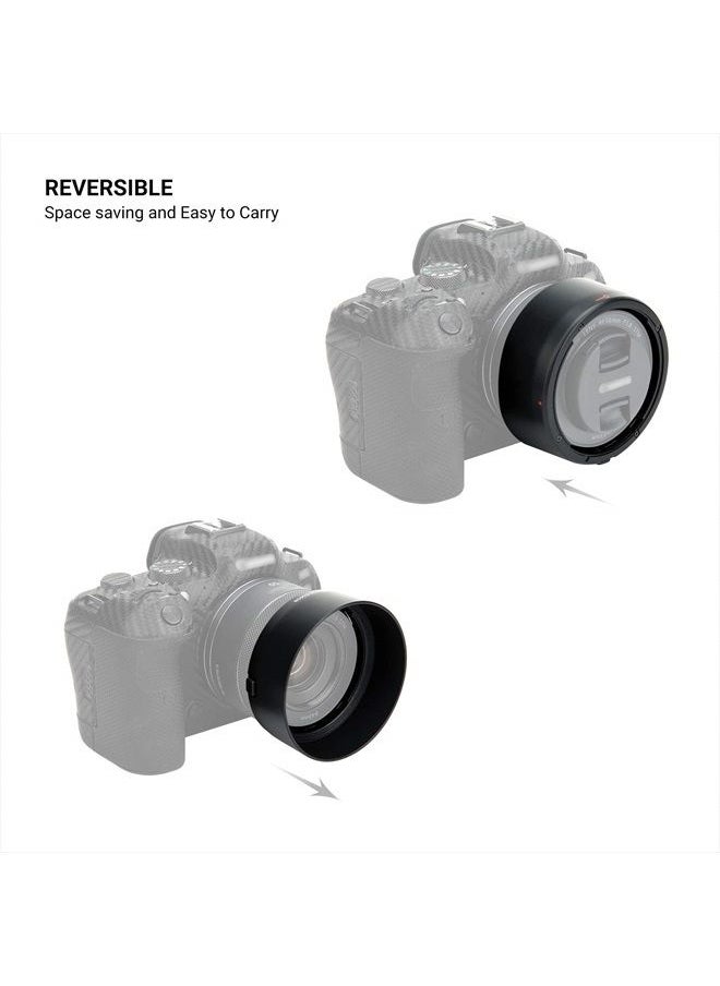 JJC - Lens Hood for Canon RF 50mm F1.8 STM on EOS R6 R5 RP R Camera, Reversible Lens Shade Replace Canon ES-65B Lens Hood, Compatible with 43mm Filters and 43mm Lens Cap - Image 1