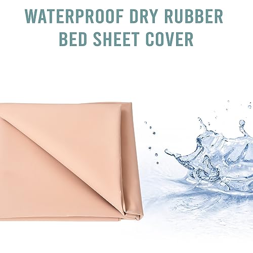 Aqbah Ultra Soft Rubber Sheet for Bed Adult, Toddler, Mattress Protector, Non Absorbent Reusable Crib Mattress Protection Non-Allergic (Peach 78X36 inches) - Image 3
