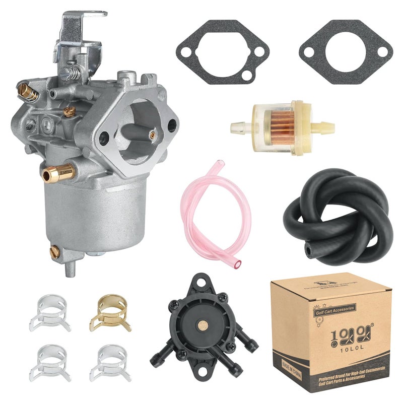 10L0L Golf Cart Carburetor Fuel Pump Kit for 1998-UP Club Car DS Precedent Turf Carryall FE290 Kawasaki Engines Carb 101805601 101905601 17561 1016438 1016439 1016440 1016441 1016478 - Image 1