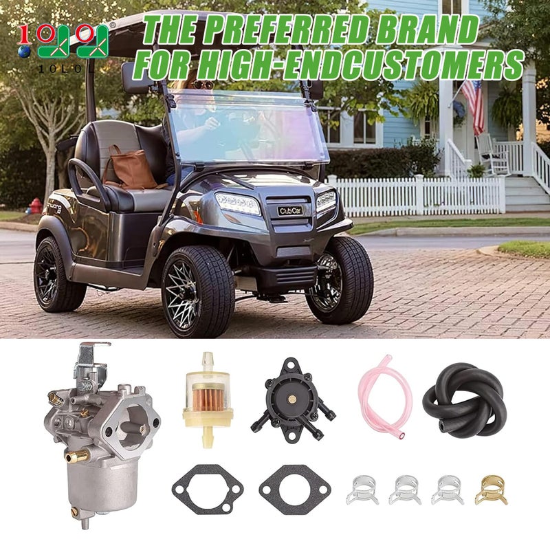 10L0L Golf Cart Carburetor Fuel Pump Kit for 1998-UP Club Car DS Precedent Turf Carryall FE290 Kawasaki Engines Carb 101805601 101905601 17561 1016438 1016439 1016440 1016441 1016478 - Image 2