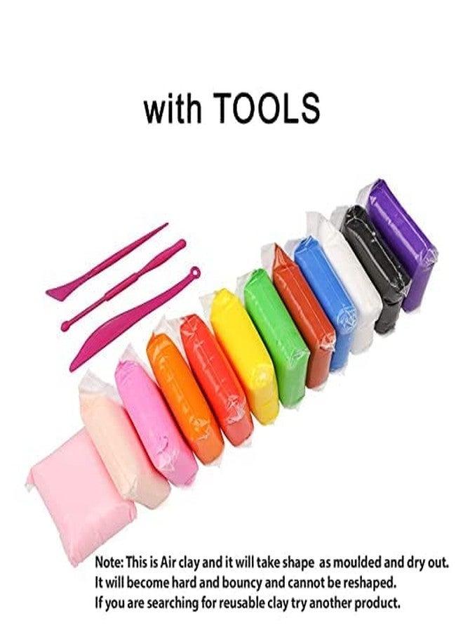 Nawani Creative Art and Craft Air Dry Super Clay with Carving Molding Tools Kit for Girls and Boys - Image 2