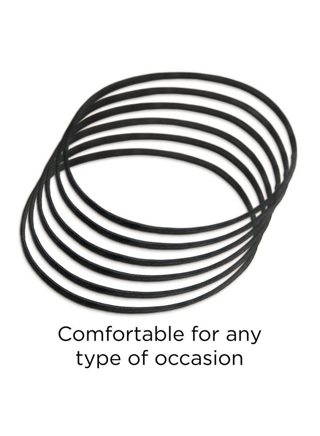 قودي  غطاء رأس ضيق مسطح للنساء من GOODY، للشعر الرقيق، أسود، 6 قطع - Image 3