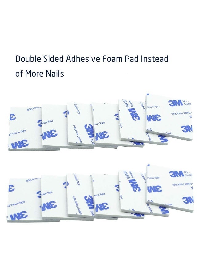 3M 100 Pieces 3m Double Sided Sticky Pads Super-Sticky Adhesive Foam Pads | 26 x 26 x 3mm Mounting Adhesive Pad Tap | Square,White - Image 4