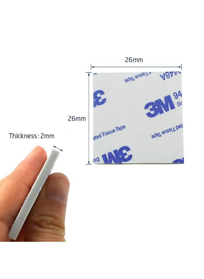 3M 100 Pieces 3m Double Sided Sticky Pads Super-Sticky Adhesive Foam Pads | 26 x 26 x 3mm Mounting Adhesive Pad Tap | Square,White - Image 3
