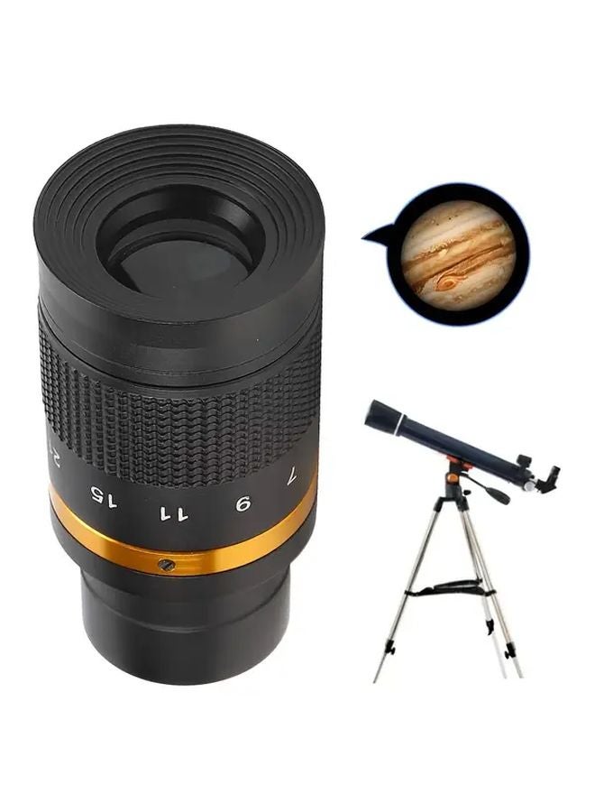7 عدسة تكبير 21 ملم للتلسكوب عالية الوضوح تركيز يدوي زجاج بصري جسم معدني مناسب عالميًا أسود - Image 3