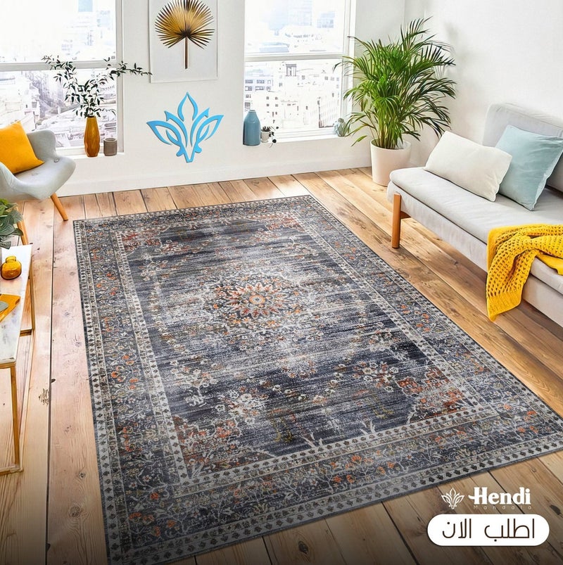 هندي سجادة مطبوعة من القطن الشنيل – تصميمات كلاسيكية، حديثة، وفينتاج – قاعدة قماشية ناعمة، متوفرة بأحجام - Image 1