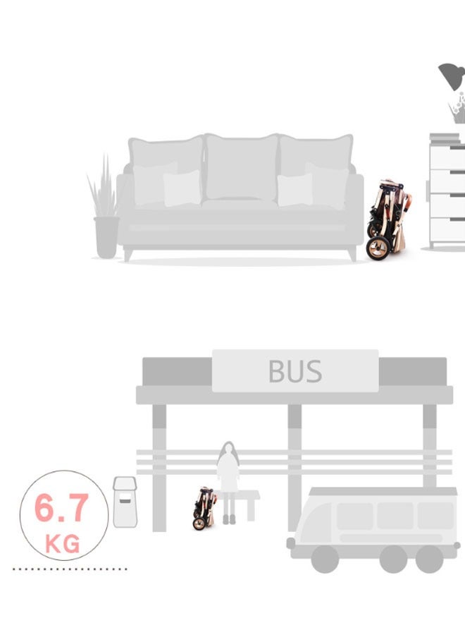 كيكي عربة أطفال أحادية قابلة للتعديل مع سلة تخزين - Image 4