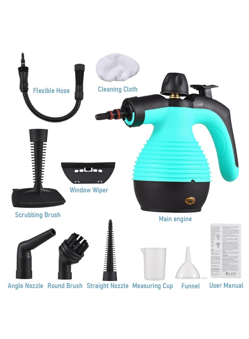 1050W Portable Steam Cleaner, Small Household Handheld Steam Cleaner, Multifunctional Steam Cleaner, 350 ml Water Tank With 9 Accessories For Kitchen, Sofa, Bathroom, Car Window - Image 3