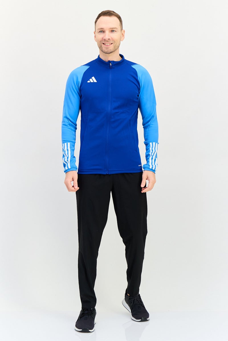Adidas Men Sportswear Fit Long Sleeve Training Track Jacket, Royal Blue - Image 3