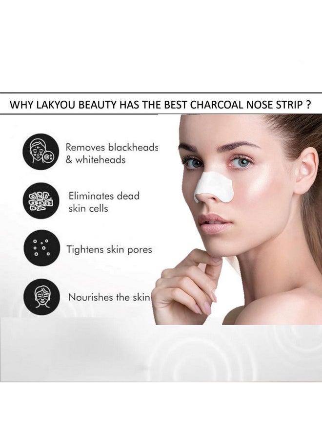 LAKYOU BEAUTY Nose Pore Strips With Witch Hazel Extract | Instantly Cleans Clogged Pores | Removes Blackheads | Removes Whiteheads | 10 Strips  - Image 3