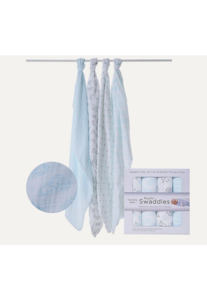 Factory Price - 2 Piece Newborn Swaddle Muslin Gift Set 120 X 120 cm - Image 1