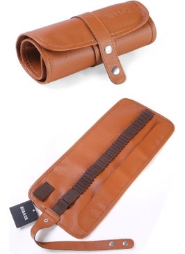 Hobi Market Art Artificial Leather Roll Pen Holder 36 Compartments Tan  - Image 1