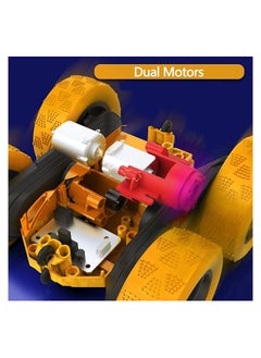 Generic RC Car Toys Remote Control Stunt Car 360 Degree Flips Double Sided Rotating Yellow  - Image 3