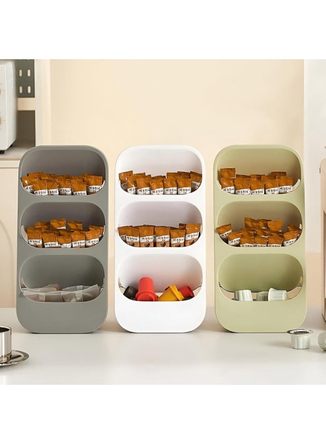 Vertical holder and organizer – Modern design with 3 levels, suitable for the kitchen to organize spoons and napkins, the office to organize pens and stationery, or bedrooms to organize makeup brushes and accessories. - Image 4
