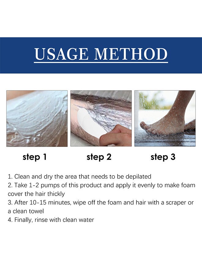 East Moon - Hair Removal Spray Foam For Men, No Irritation Hair Removal Cream, Safe Hair Depilatory For Male Underarm, Chest, Back, Legs, Natural Ingredient Hair Removal Spray For Men 100ML - Image 1