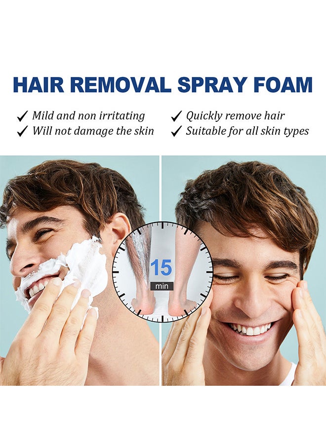 East Moon - Hair Removal Spray Foam For Men, No Irritation Hair Removal Cream, Safe Hair Depilatory For Male Underarm, Chest, Back, Legs, Natural Ingredient Hair Removal Spray For Men 100ML - Image 1