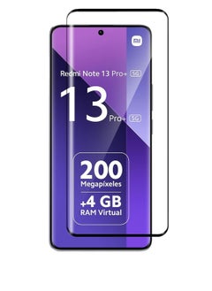 ماركة غير محددة واقي شاشة لهاتف Redmi Note 13 Pro Plus واقي شاشة من الزجاج المقسى تغطية كاملة للشاشة HD وضوح ثلاثي الأبعاد بحافة منحنية زجاج مضاد للكسر ومقاوم للخدش لهاتف Xiaomi Redmi Note 13 Pro Plus أسود  - Image 1