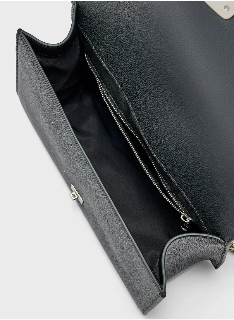 Calvin Klein Jeans Forged Chain Flap Crossbody