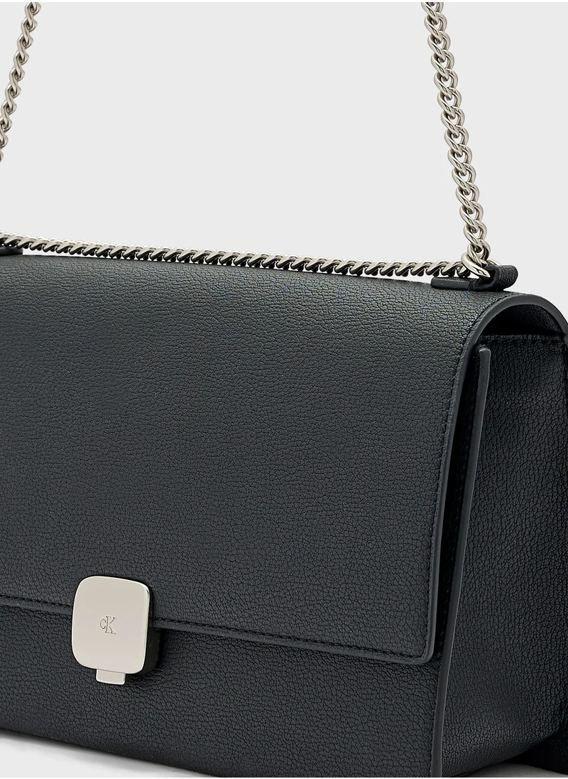 Calvin Klein Jeans Forged Chain Flap Crossbody
