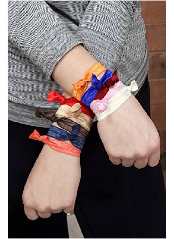 Kenz Laurenz Hair Ties No Crease Ponytail Holders Brown (Available In Lots Of Pack Quantities) Ouchless Elastic Styling Accessories Pony Tail Holder Ribbon Bands By (20 Pack)  - Image 4