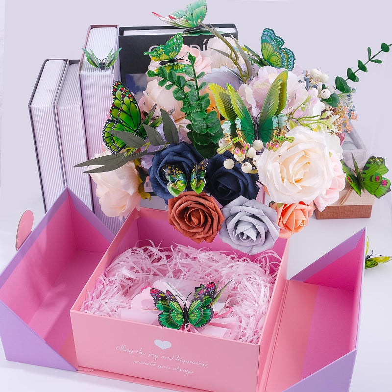 SAOROPEB 3D Butterfly Wall Decor  24 Pcs Double Layer Butterfly Decorations for Party Decorations Locker Decor Refrigerator Decal  Reusable (Green) - Image 5